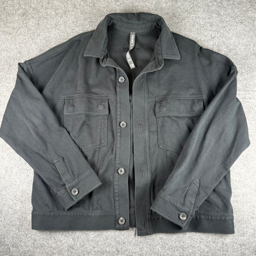 Vuori Womens Washed Black Mackenzie Jacket Size M Relaxed Fit